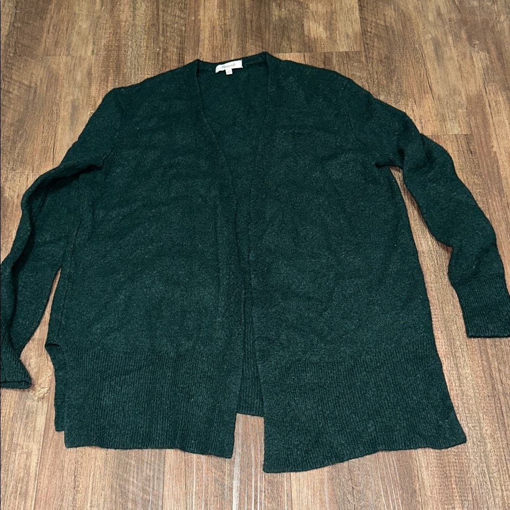 Madewell Alpaca Blend Green Cardigan Sweater Small